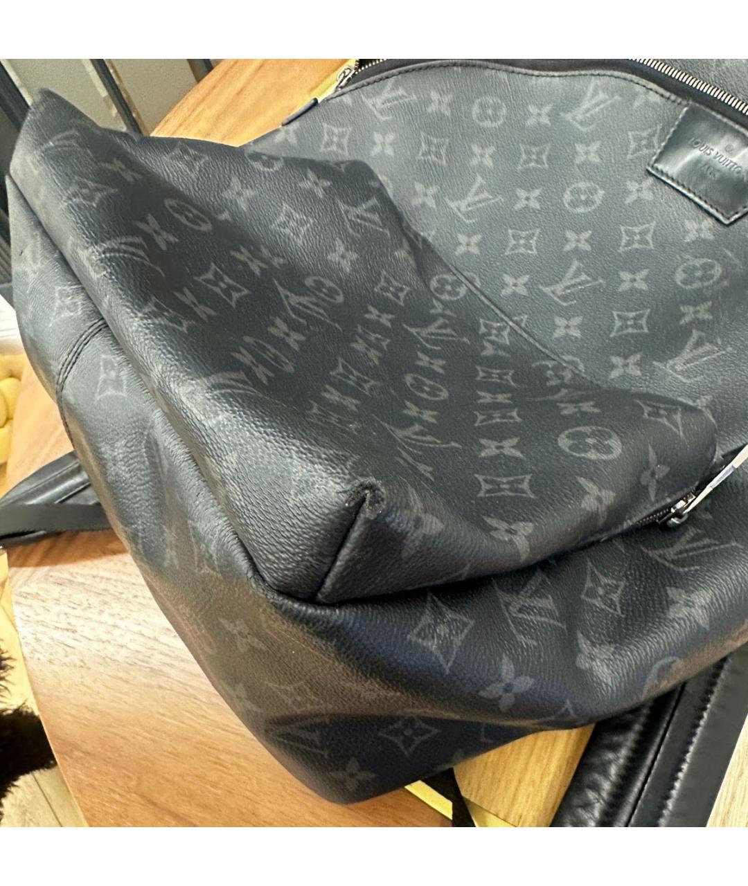 LOUIS VUITTON PRE-OWNED Антрацитовый рюкзак, фото 4