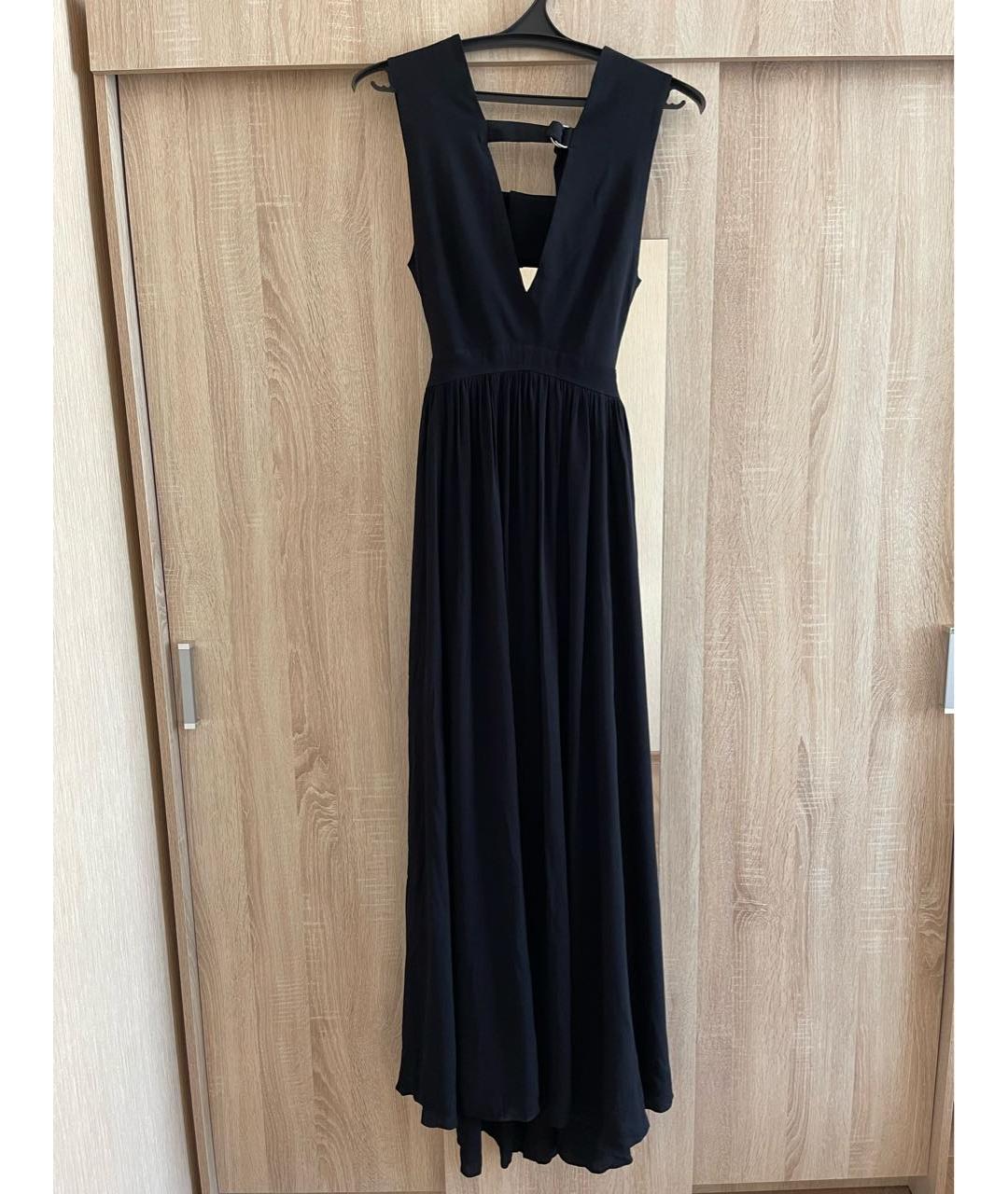 PROENZA SCHOULER Черное шифоновое вечернее платье, фото 7