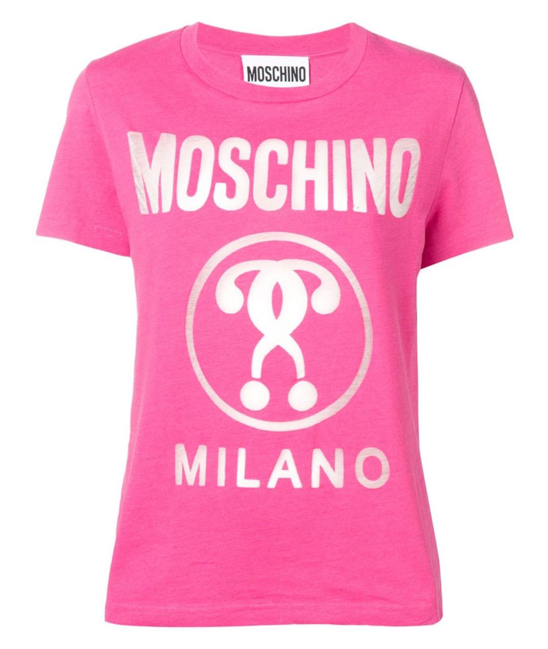 MOSCHINO KIDS Розовый хлопковый футболка / топ, фото 1