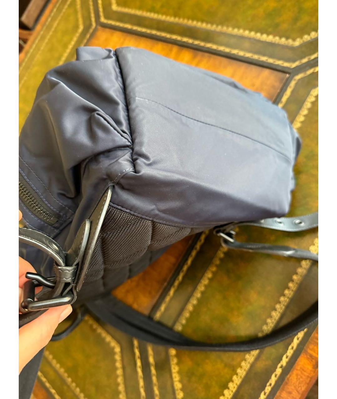 BURBERRY Темно-синий синтетический рюкзак, фото 5