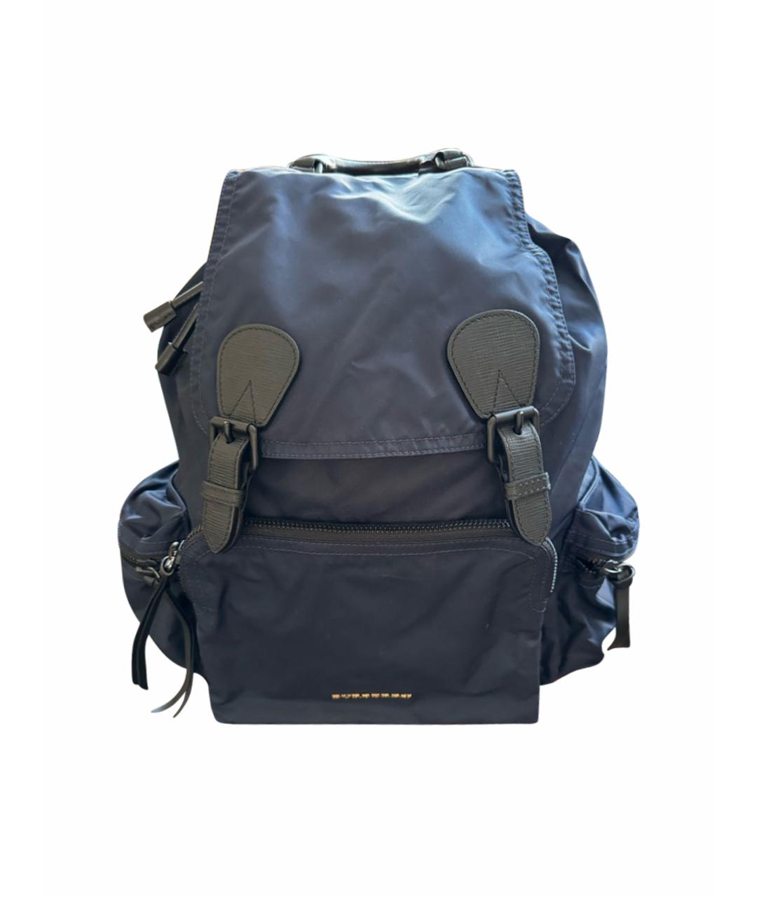 BURBERRY Темно-синий синтетический рюкзак, фото 1
