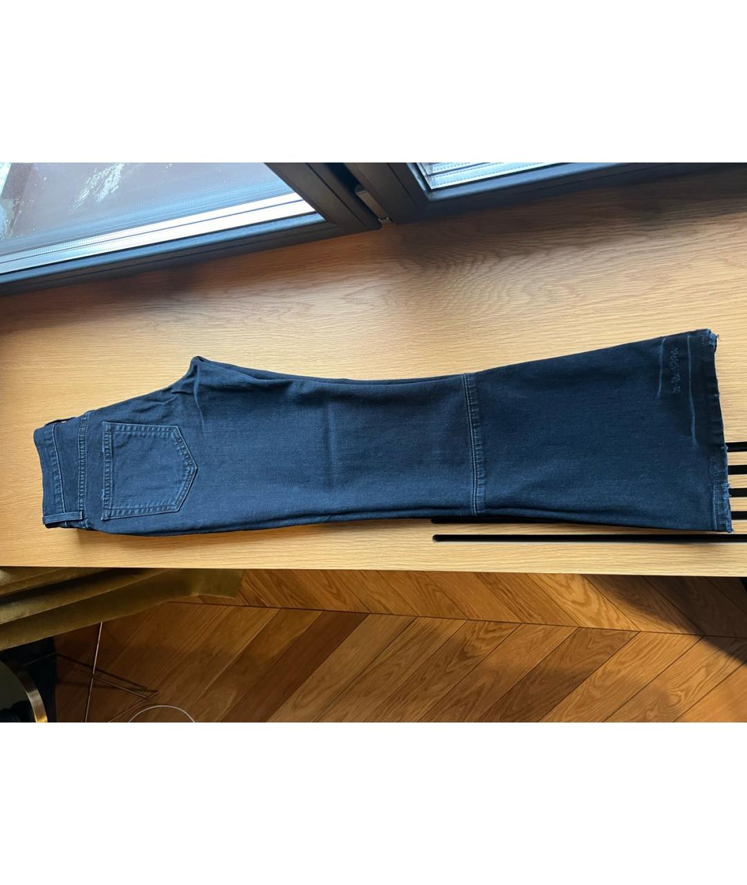 PROENZA SCHOULER Темно-синие хлопко-эластановые джинсы клеш, фото 7