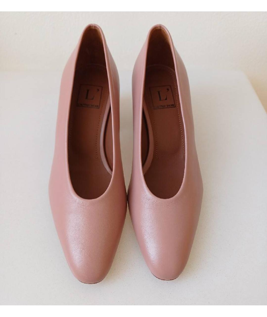 L'AUTRECHOSE Розовые кожаные туфли, фото 2