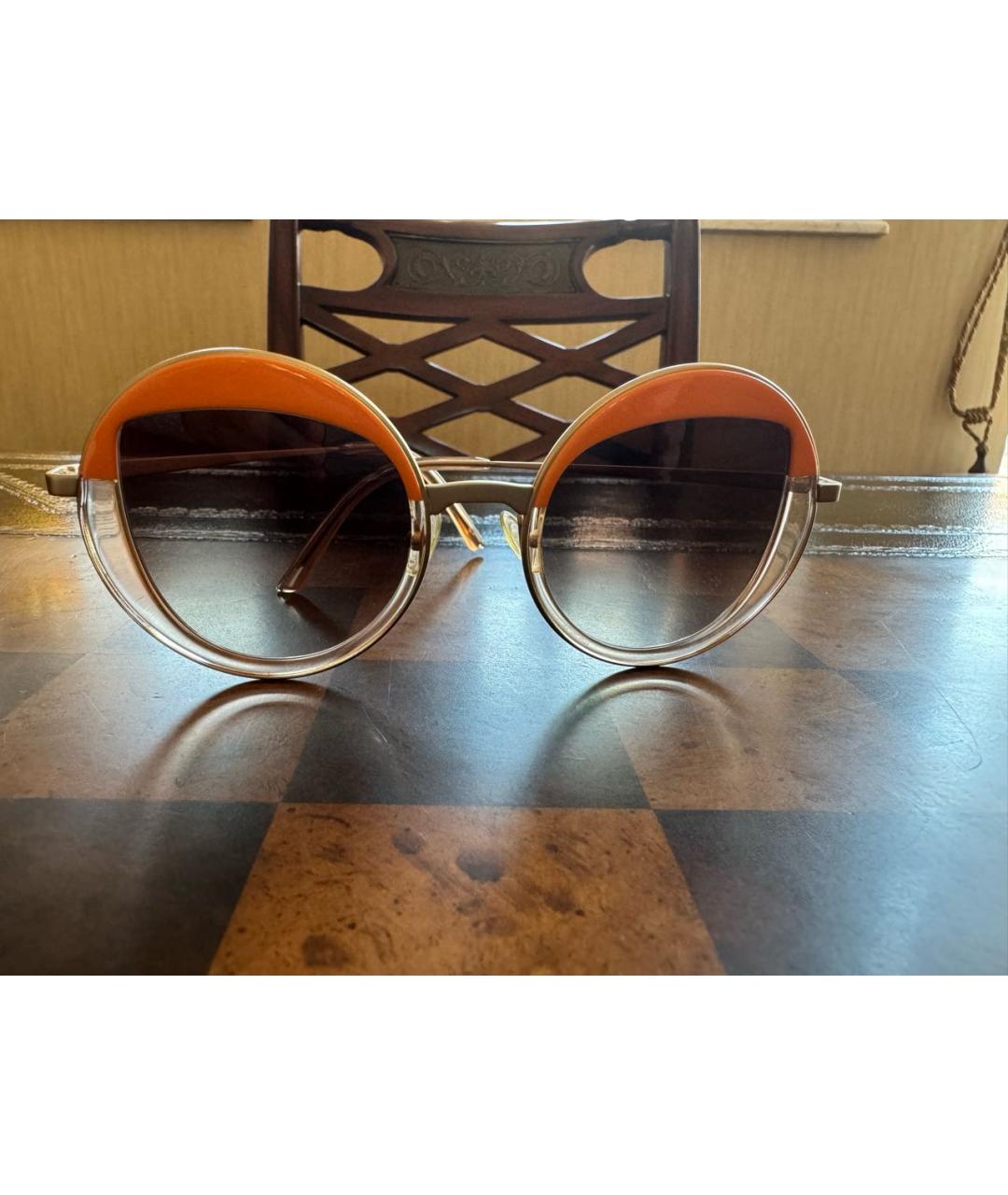 PETER & MAY WALK Оранжевое металлические солнцезащитные очки, фото 2