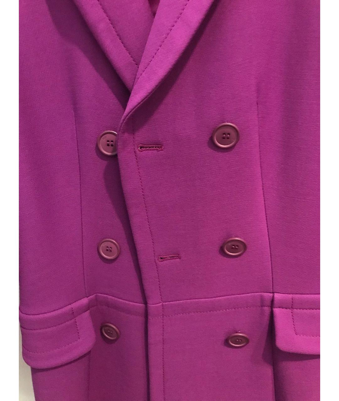 CHRISTIAN DIOR PRE-OWNED Фиолетовое шерстяное пальто, фото 4