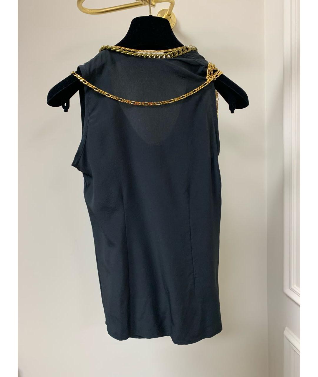 BALMAIN Черная шелковая майка, фото 4