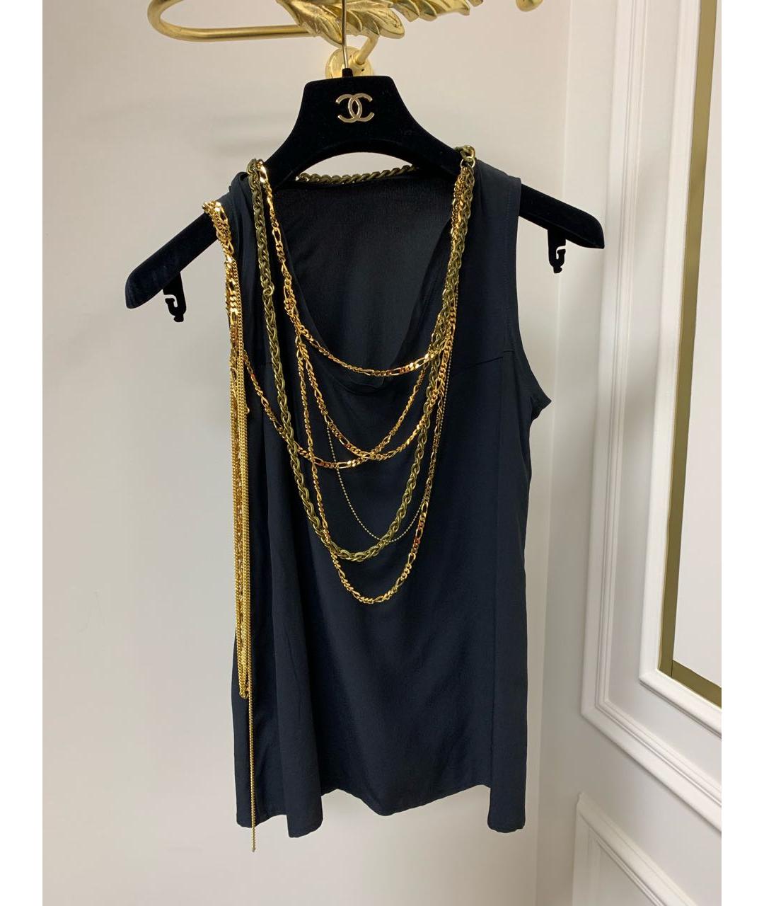 BALMAIN Черная шелковая майка, фото 9