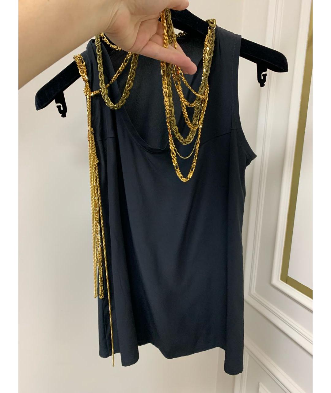 BALMAIN Черная шелковая майка, фото 3