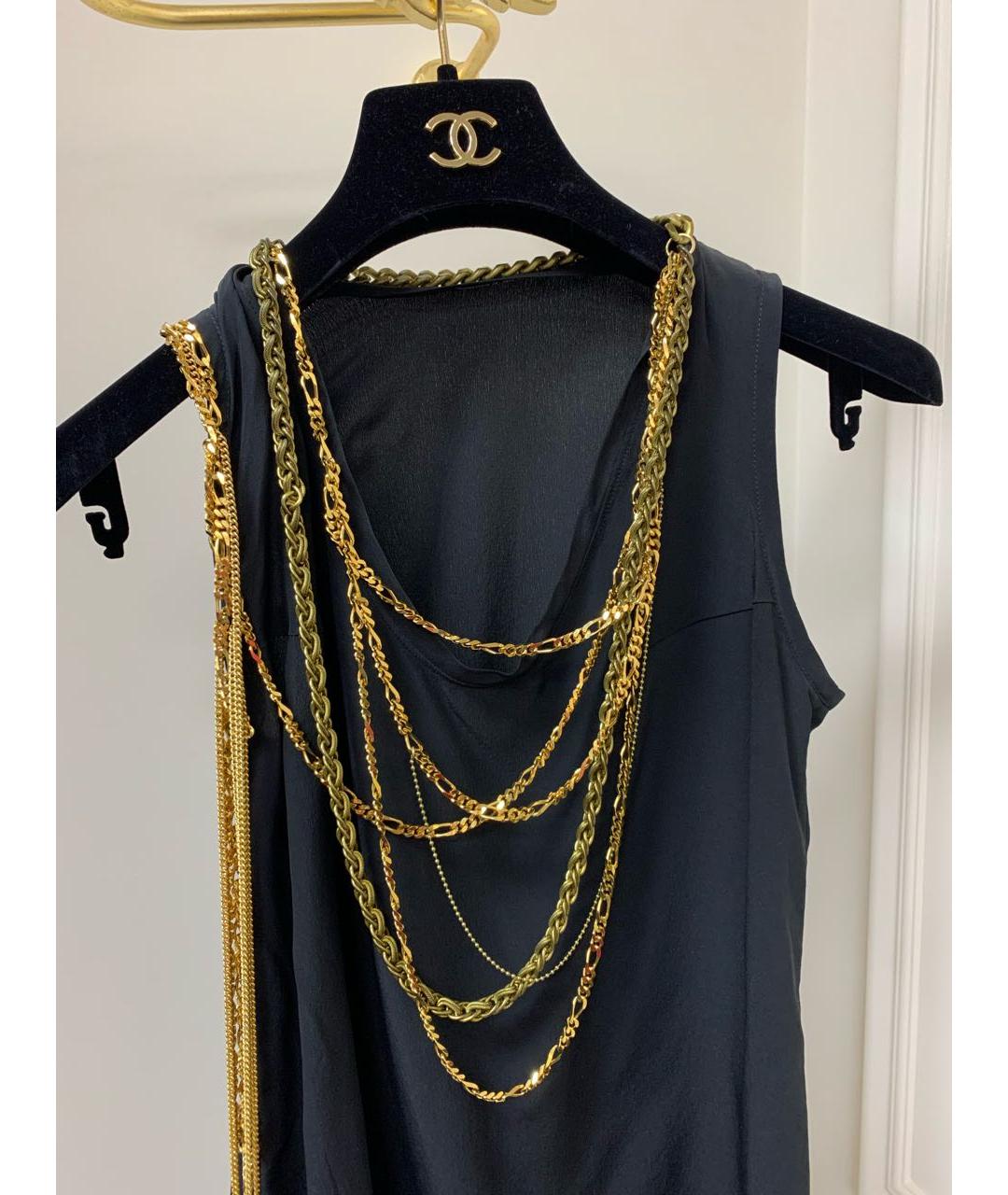 BALMAIN Черная шелковая майка, фото 2