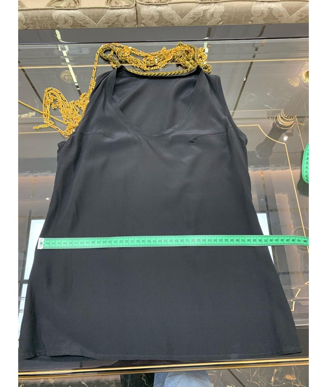 BALMAIN Черная шелковая майка, фото 8