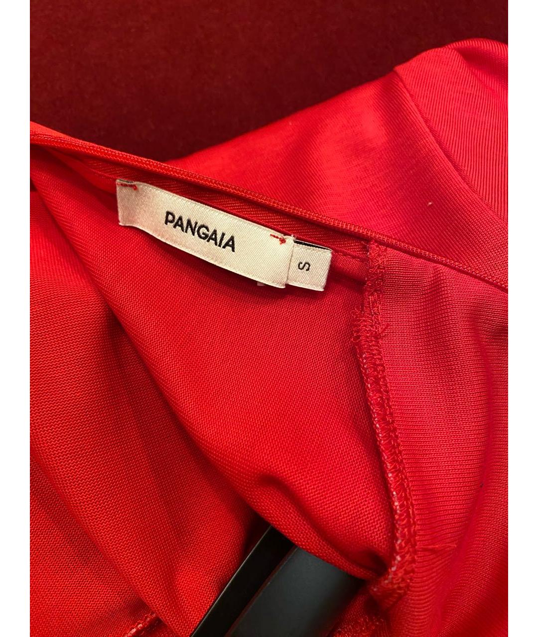 THE PANGAIA Красное хлопковое повседневное платье, фото 3