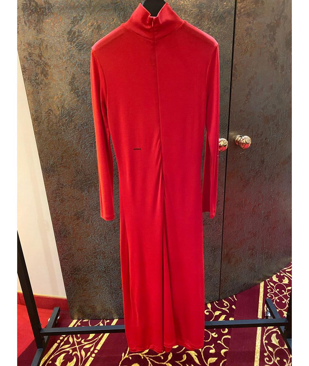 THE PANGAIA Красное хлопковое повседневное платье, фото 2