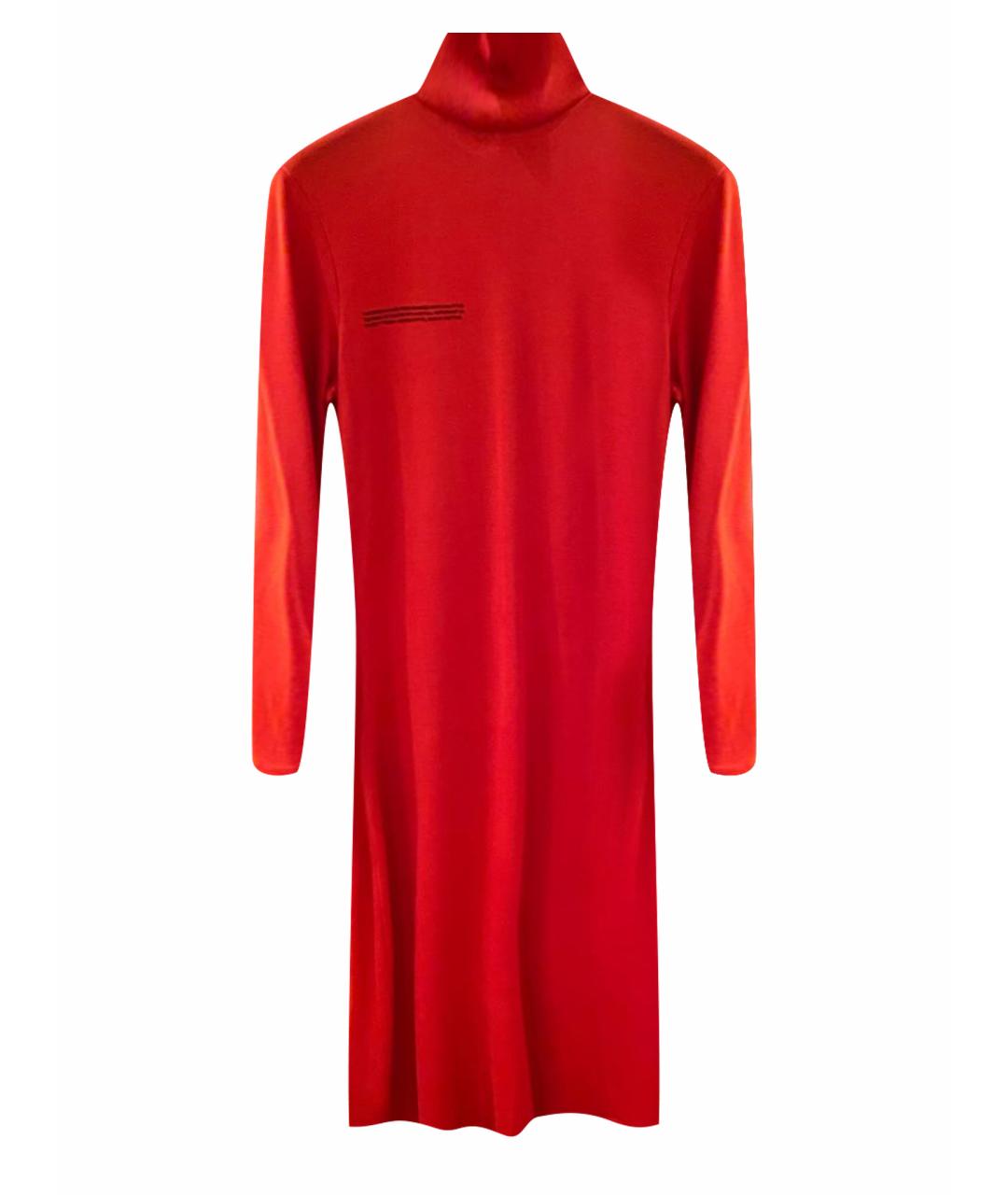 THE PANGAIA Красное хлопковое повседневное платье, фото 1