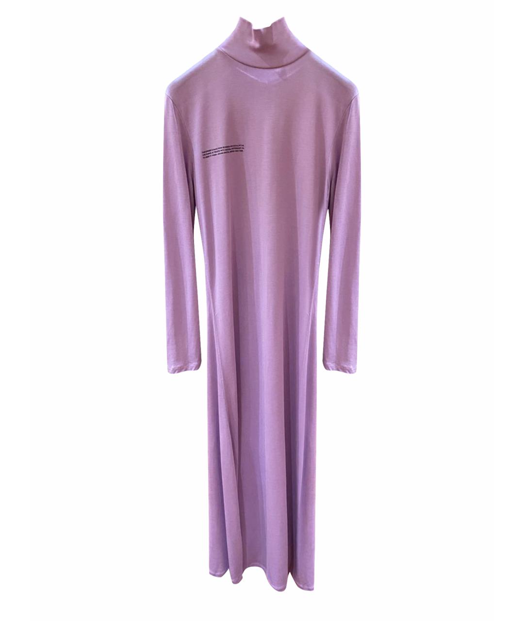 THE PANGAIA Фиолетовое хлопко-эластановое повседневное платье, фото 1