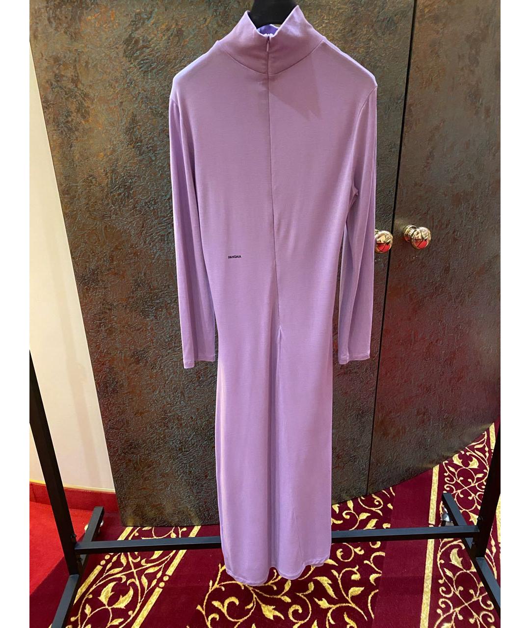 THE PANGAIA Фиолетовое хлопко-эластановое повседневное платье, фото 2