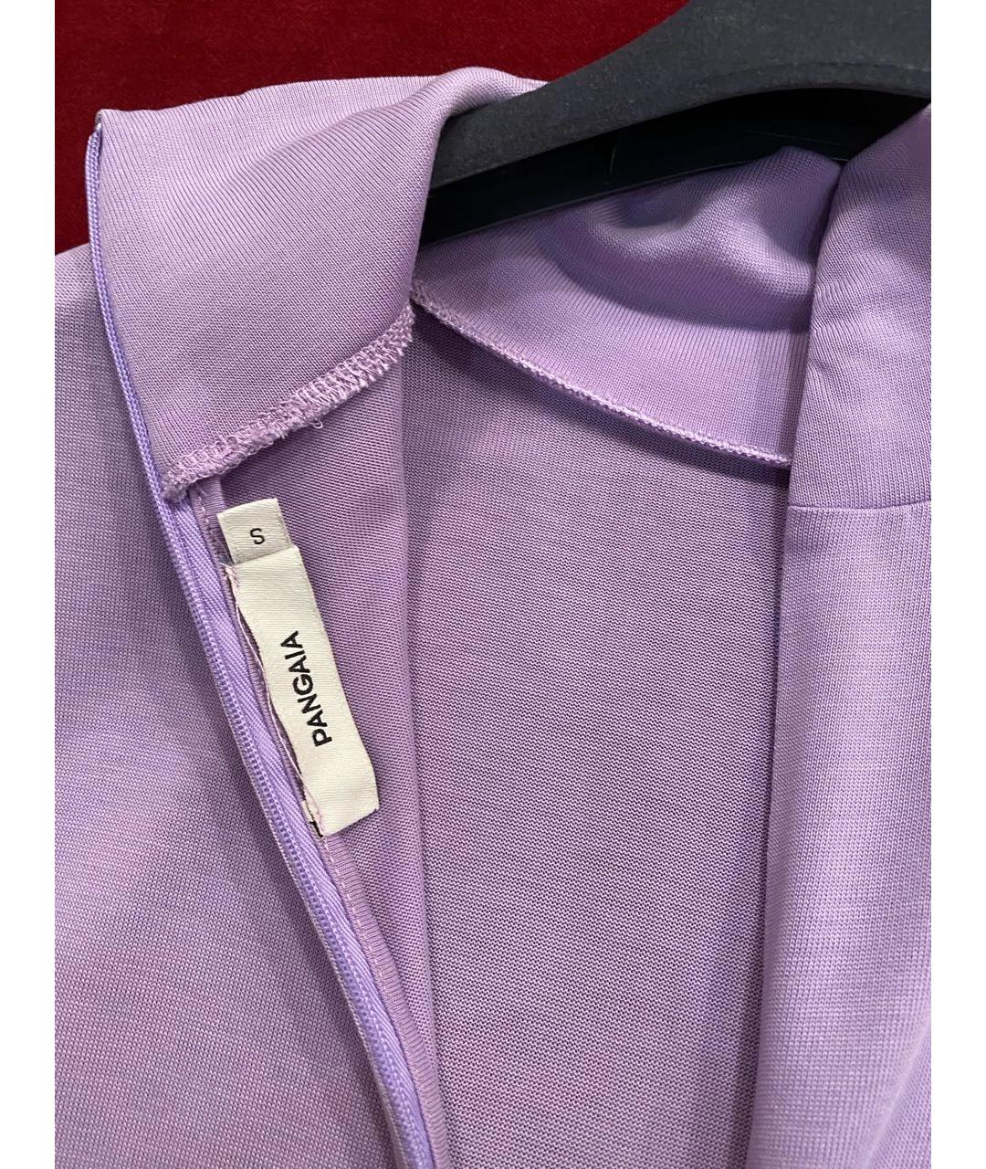 THE PANGAIA Фиолетовое хлопко-эластановое повседневное платье, фото 3