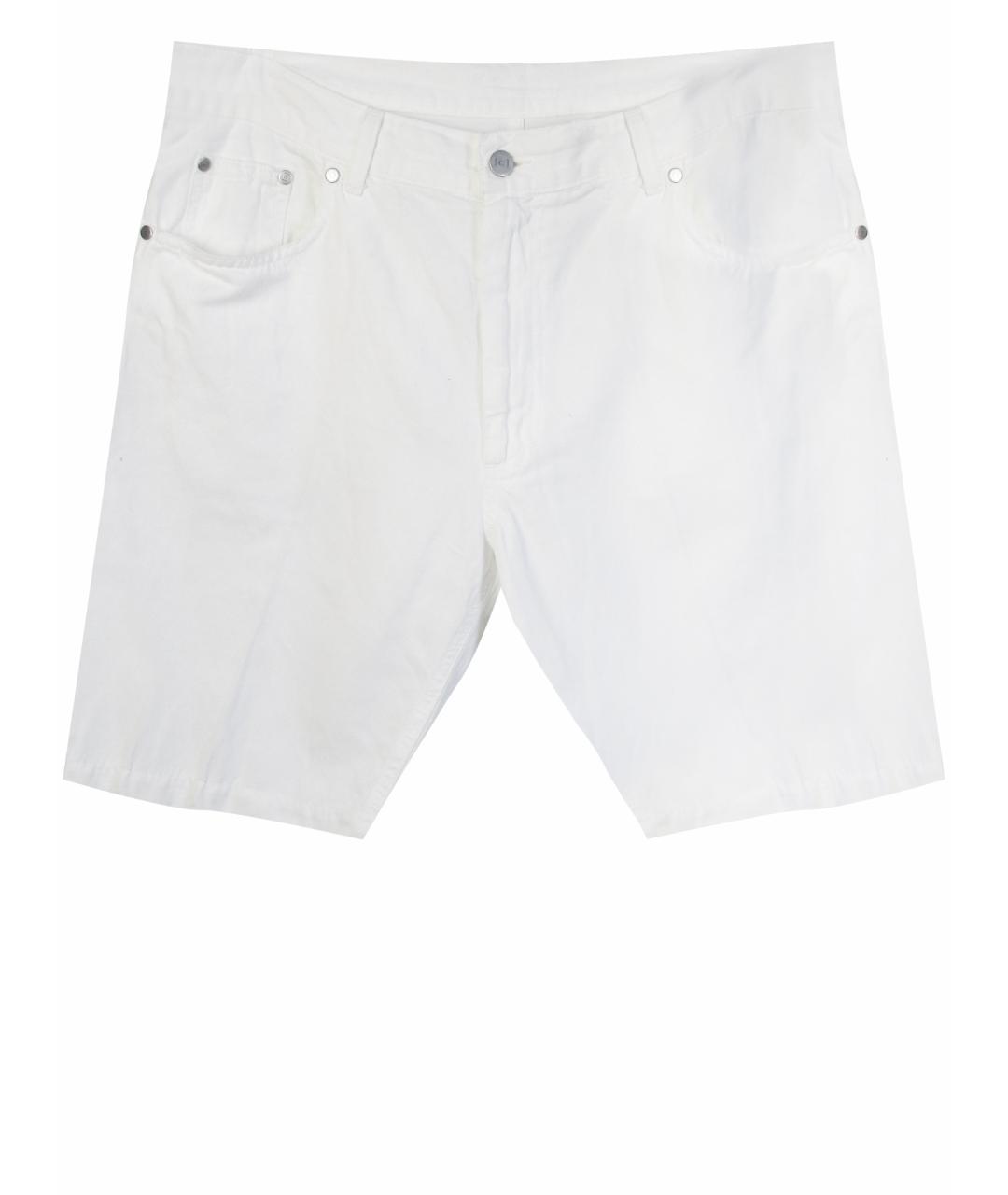 CANALI Белые хлопковые шорты, фото 1