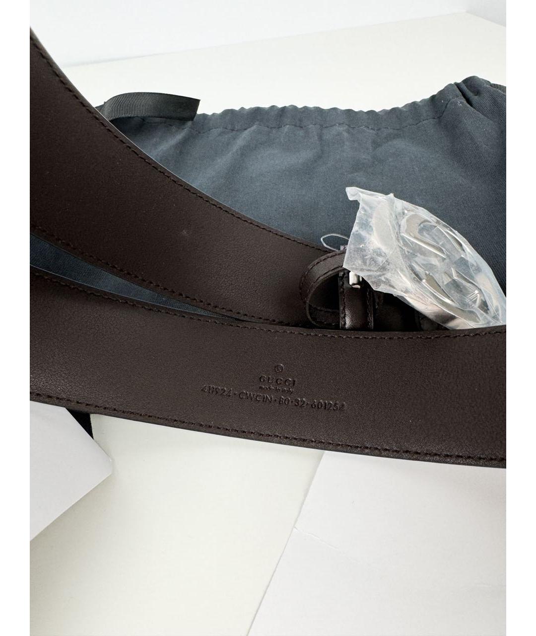 GUCCI Коричневый кожаный ремень, фото 8