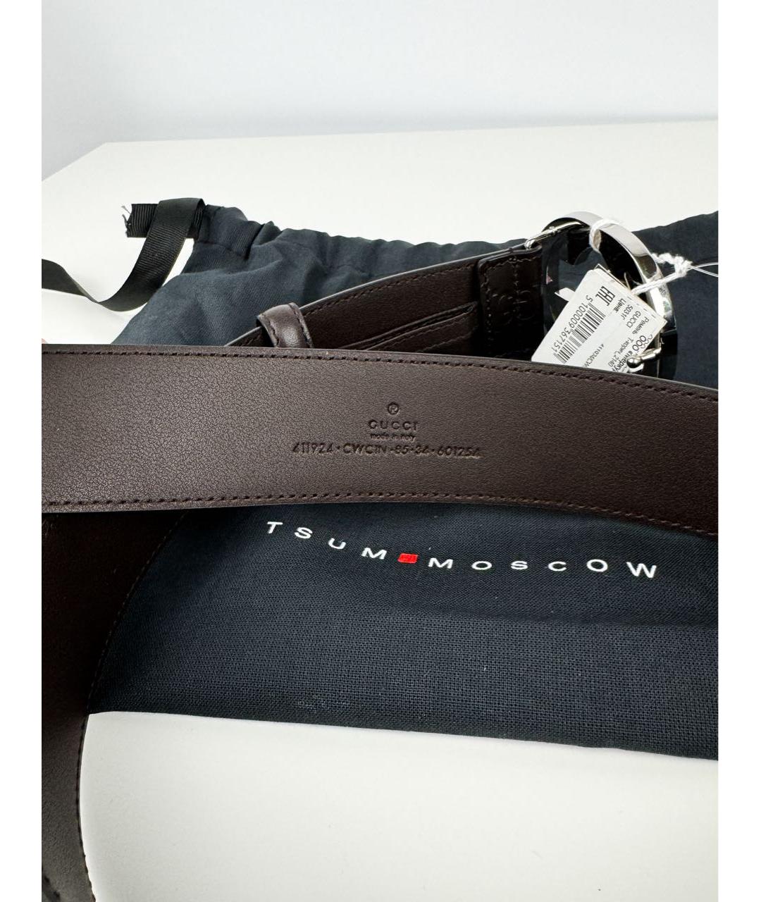 GUCCI Коричневый кожаный ремень, фото 6