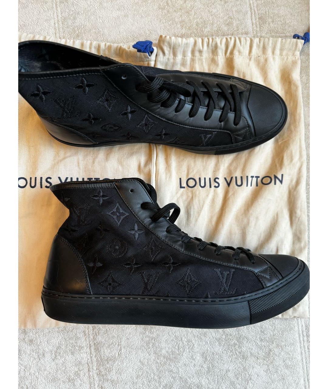 LOUIS VUITTON PRE-OWNED Черные высокие кроссовки / кеды, фото 3