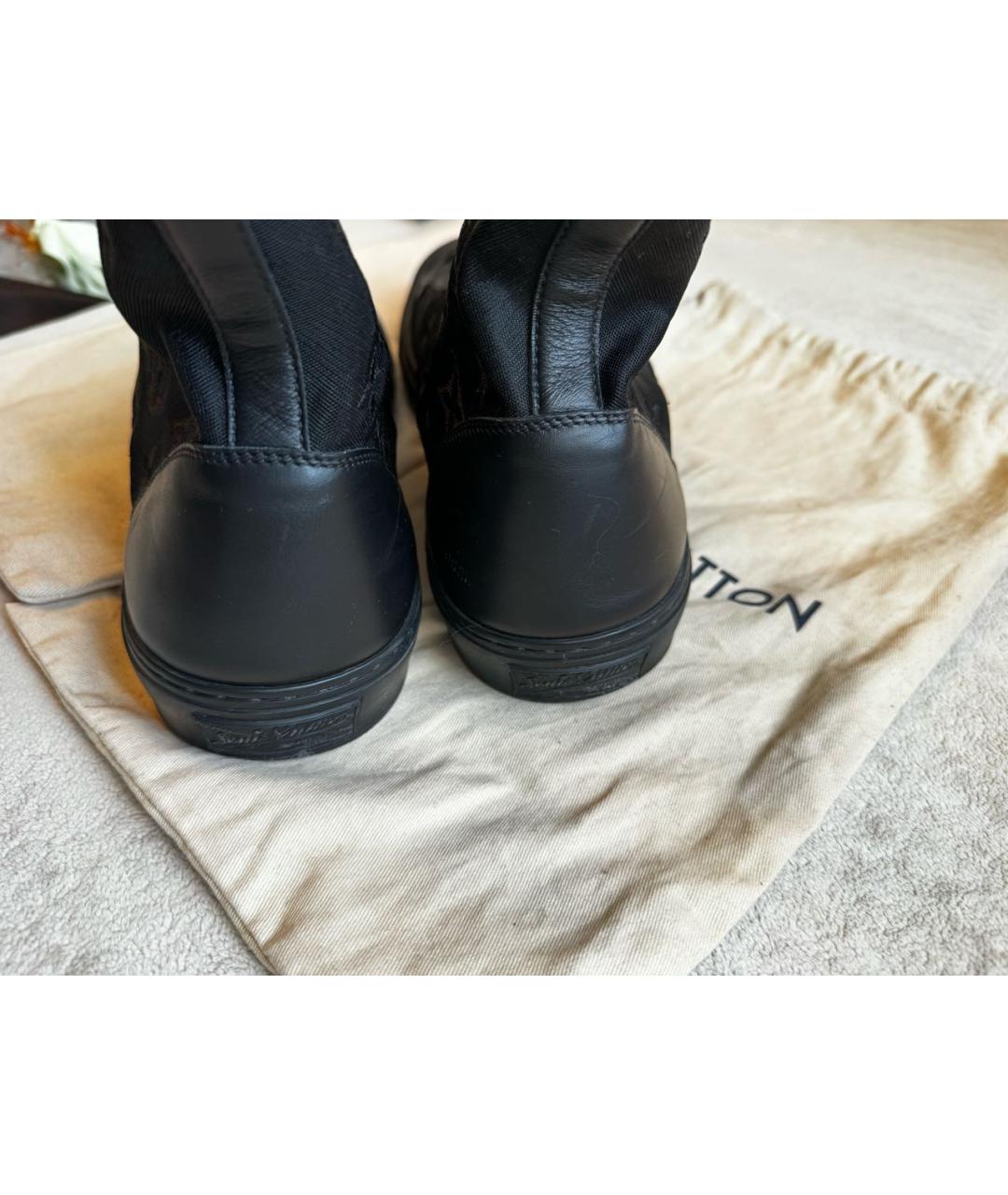 LOUIS VUITTON PRE-OWNED Черные высокие кроссовки / кеды, фото 5
