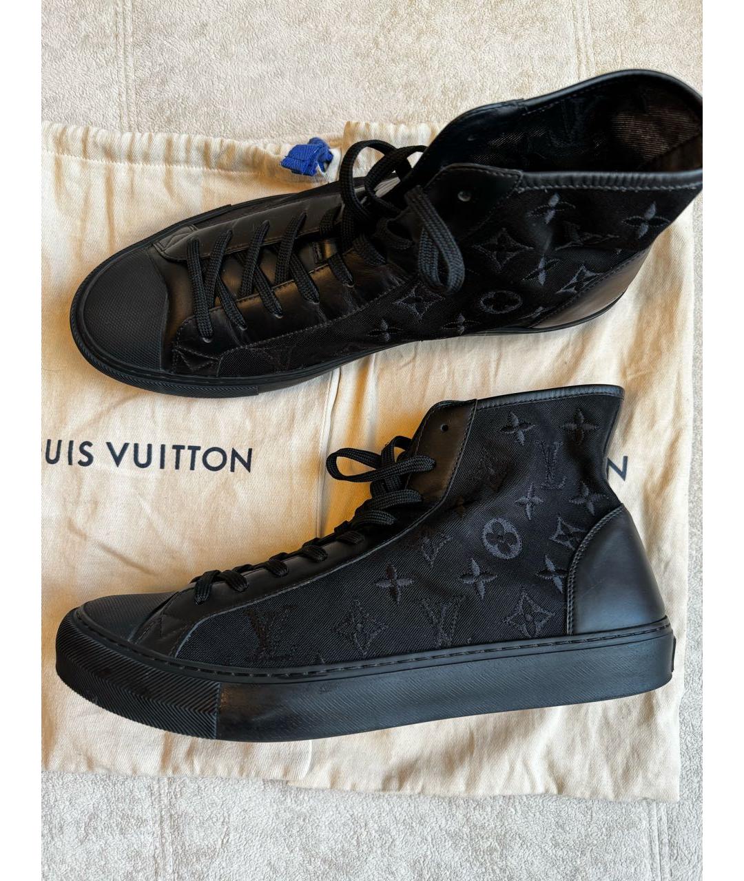 LOUIS VUITTON PRE-OWNED Черные высокие кроссовки / кеды, фото 4