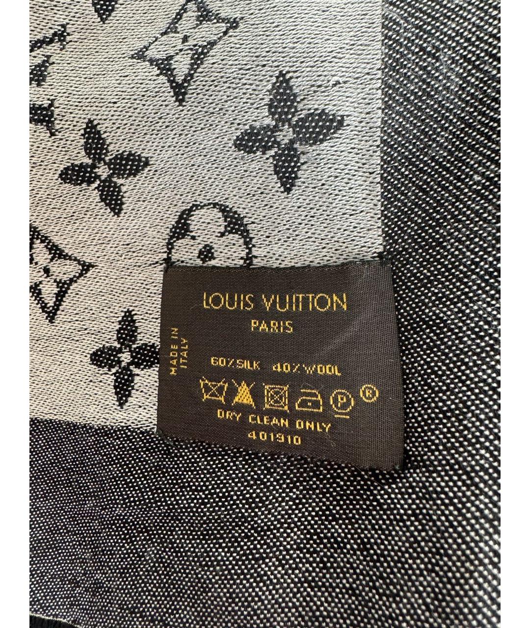 LOUIS VUITTON PRE-OWNED Серый шелковый платок, фото 3
