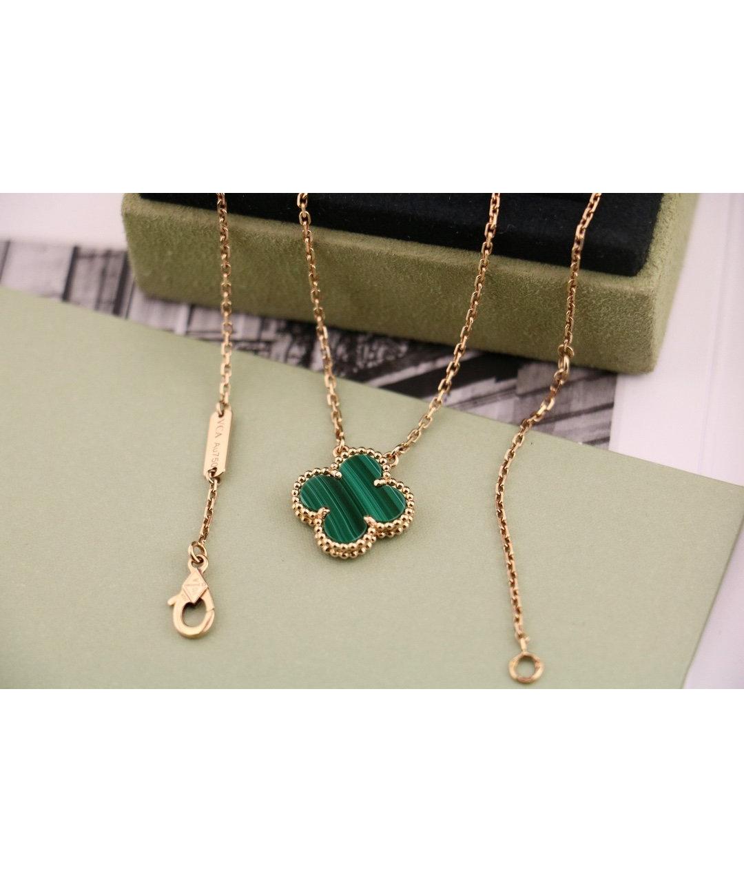 VAN CLEEF & ARPELS Зеленая подвеска из желтого золота, фото 4