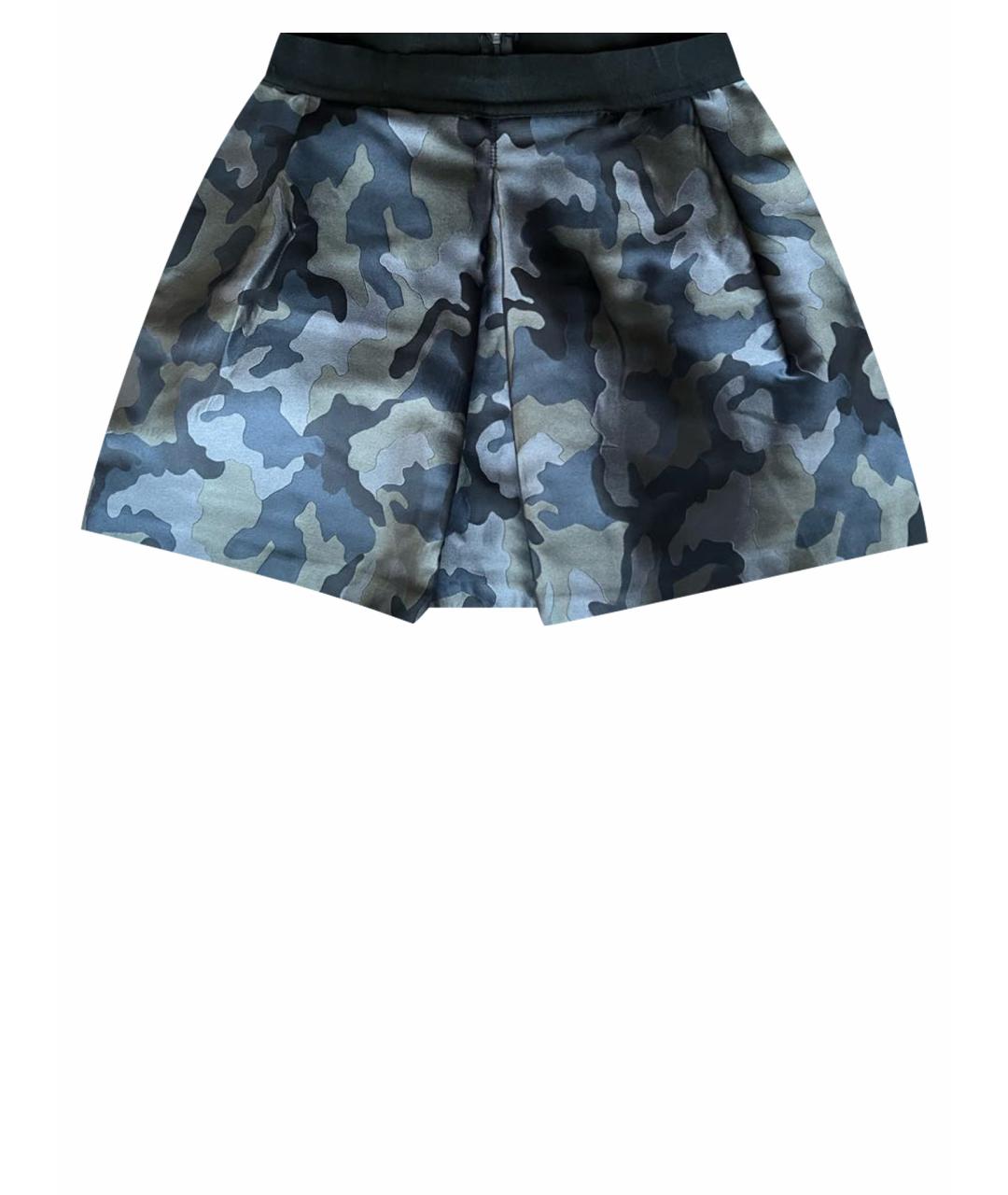 PINKO Хаки полиэстеровая юбка мини, фото 1