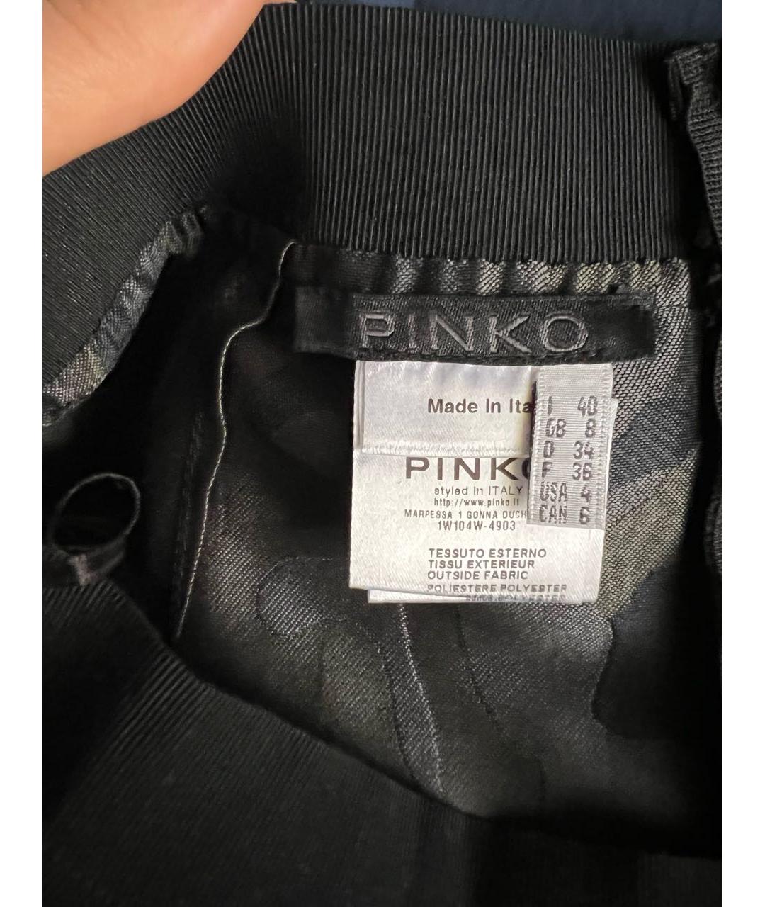 PINKO Хаки полиэстеровая юбка мини, фото 3