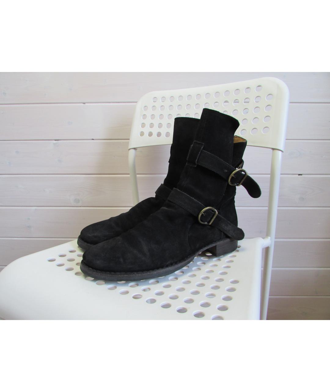 FIORENTINI + BAKER Черные кожаные высокие ботинки, фото 9