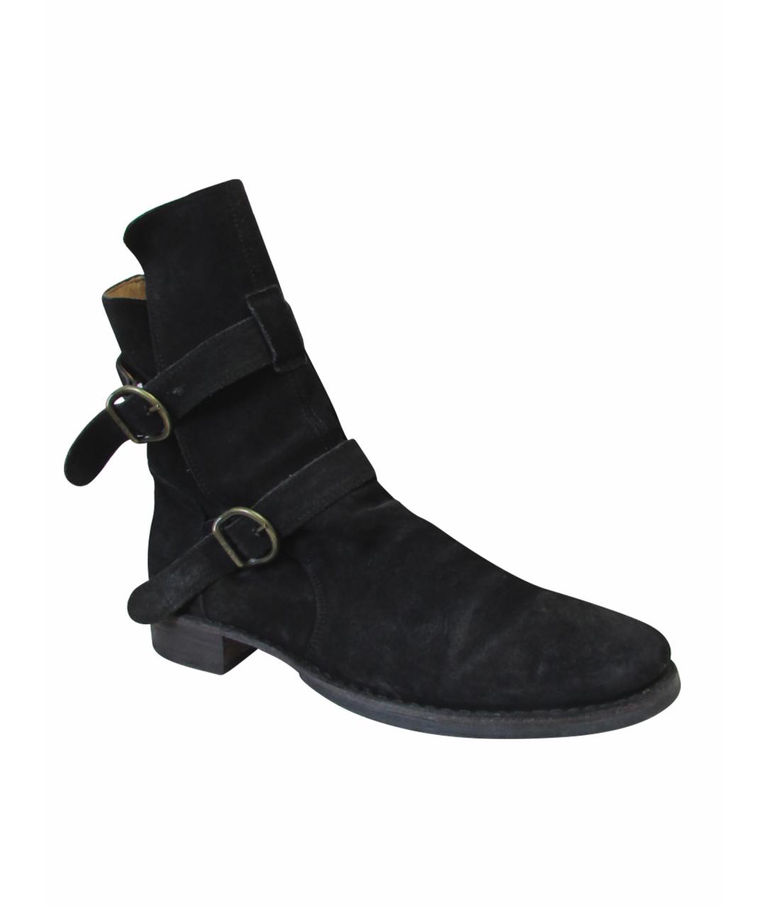 FIORENTINI + BAKER Черные кожаные высокие ботинки, фото 1