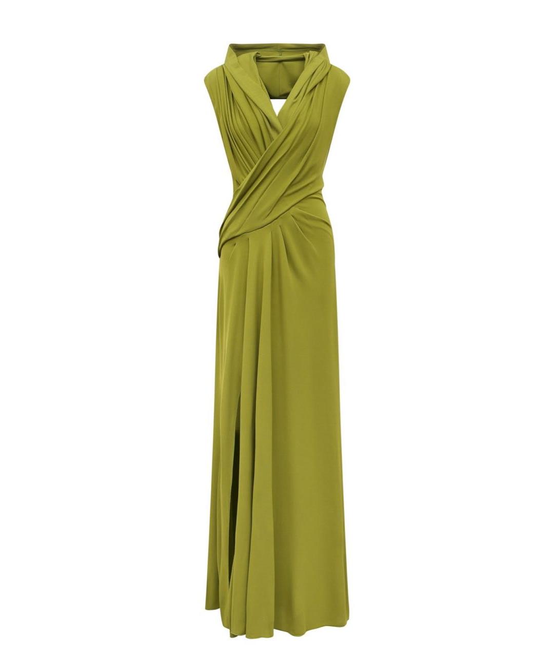 ALBERTA FERRETTI Зеленые ацетатное вечернее платье, фото 1