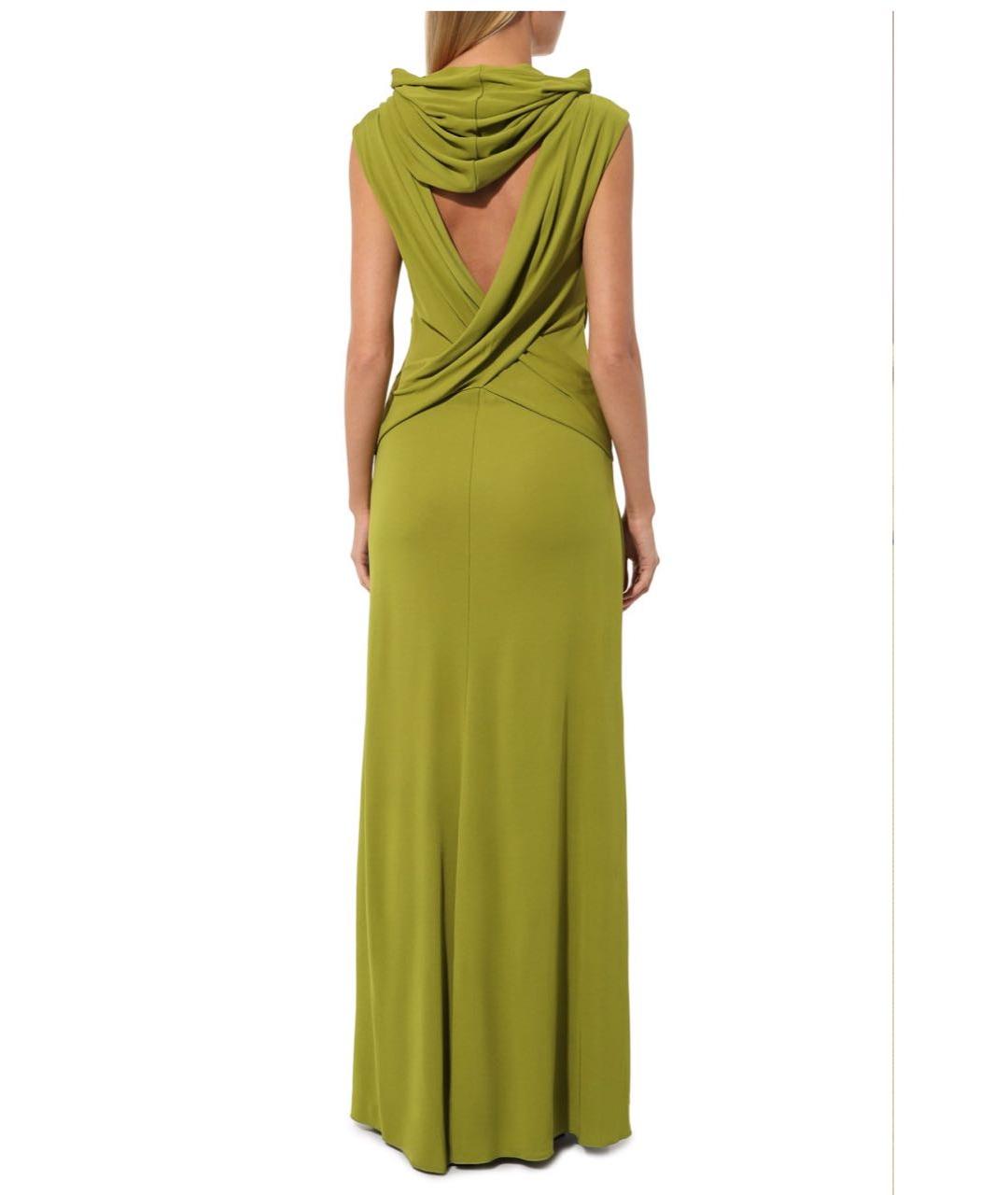 ALBERTA FERRETTI Зеленые ацетатное вечернее платье, фото 2