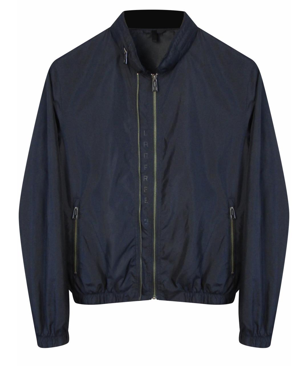 KARL LAGERFELD Темно-синяя синтетическая куртка, фото 1