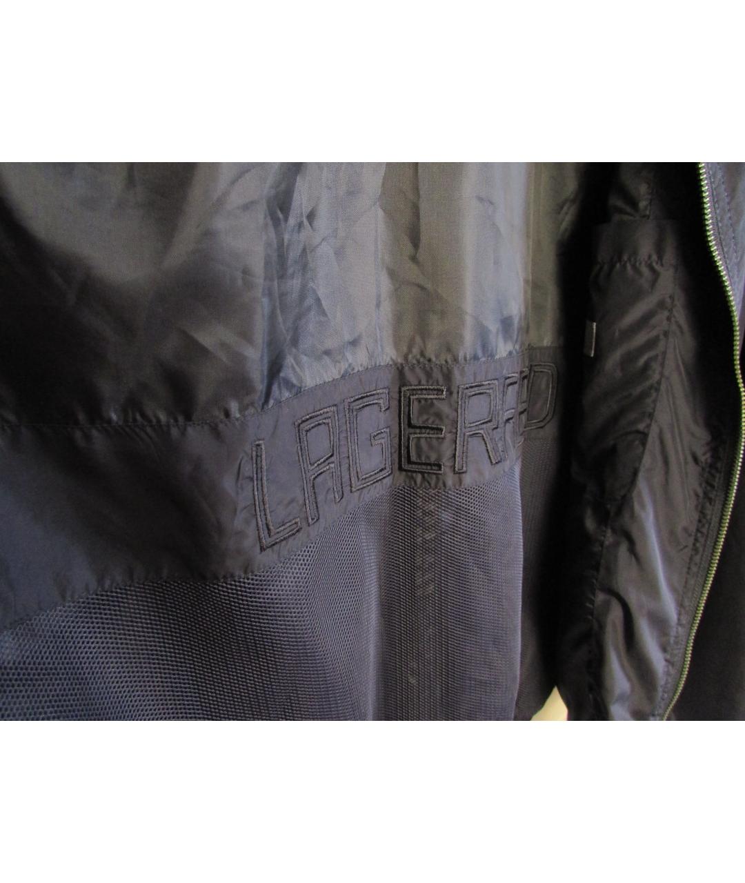 KARL LAGERFELD Темно-синяя синтетическая куртка, фото 5