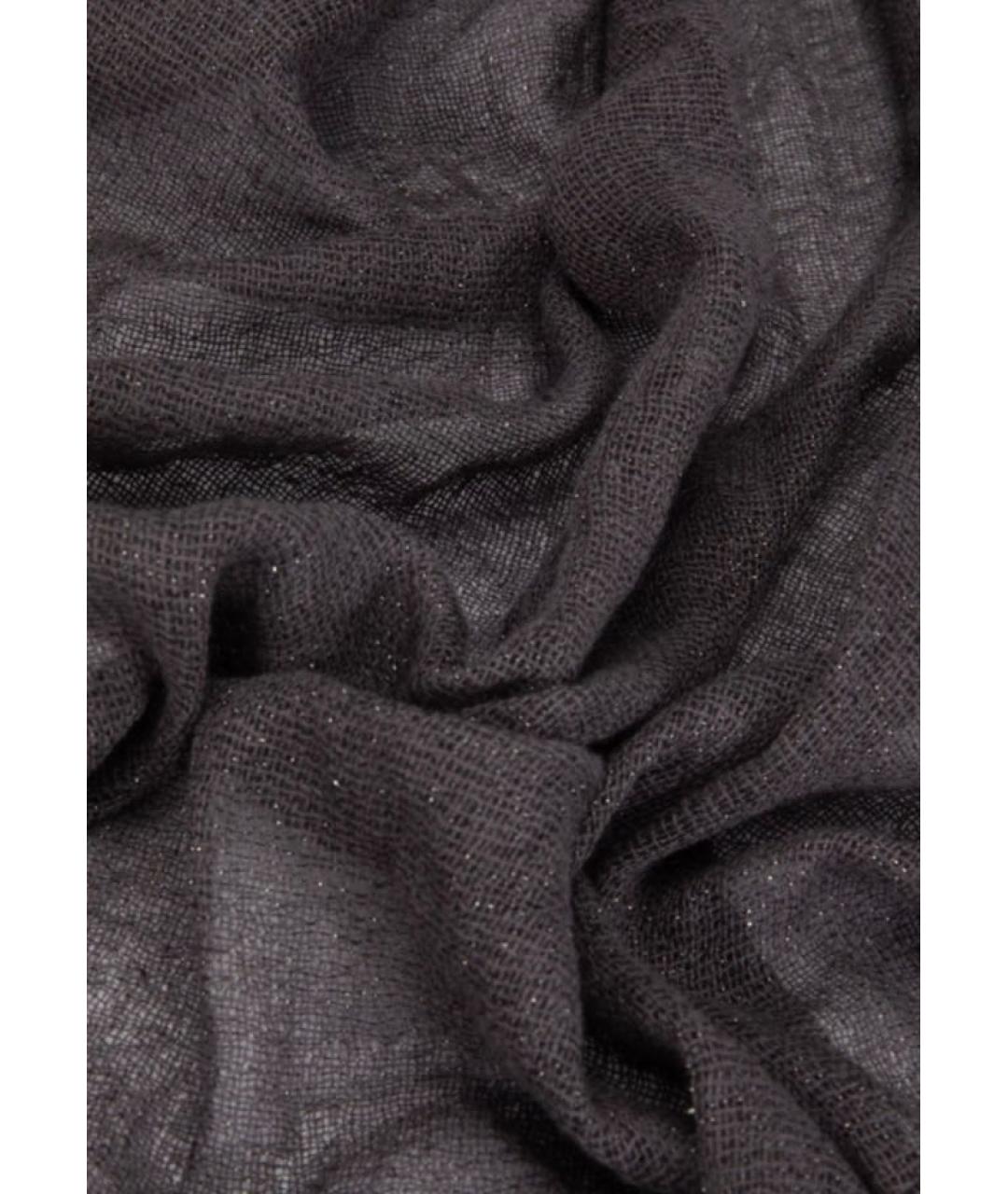 FABIANA FILIPPI Антрацитовый шерстяной шарф, фото 2
