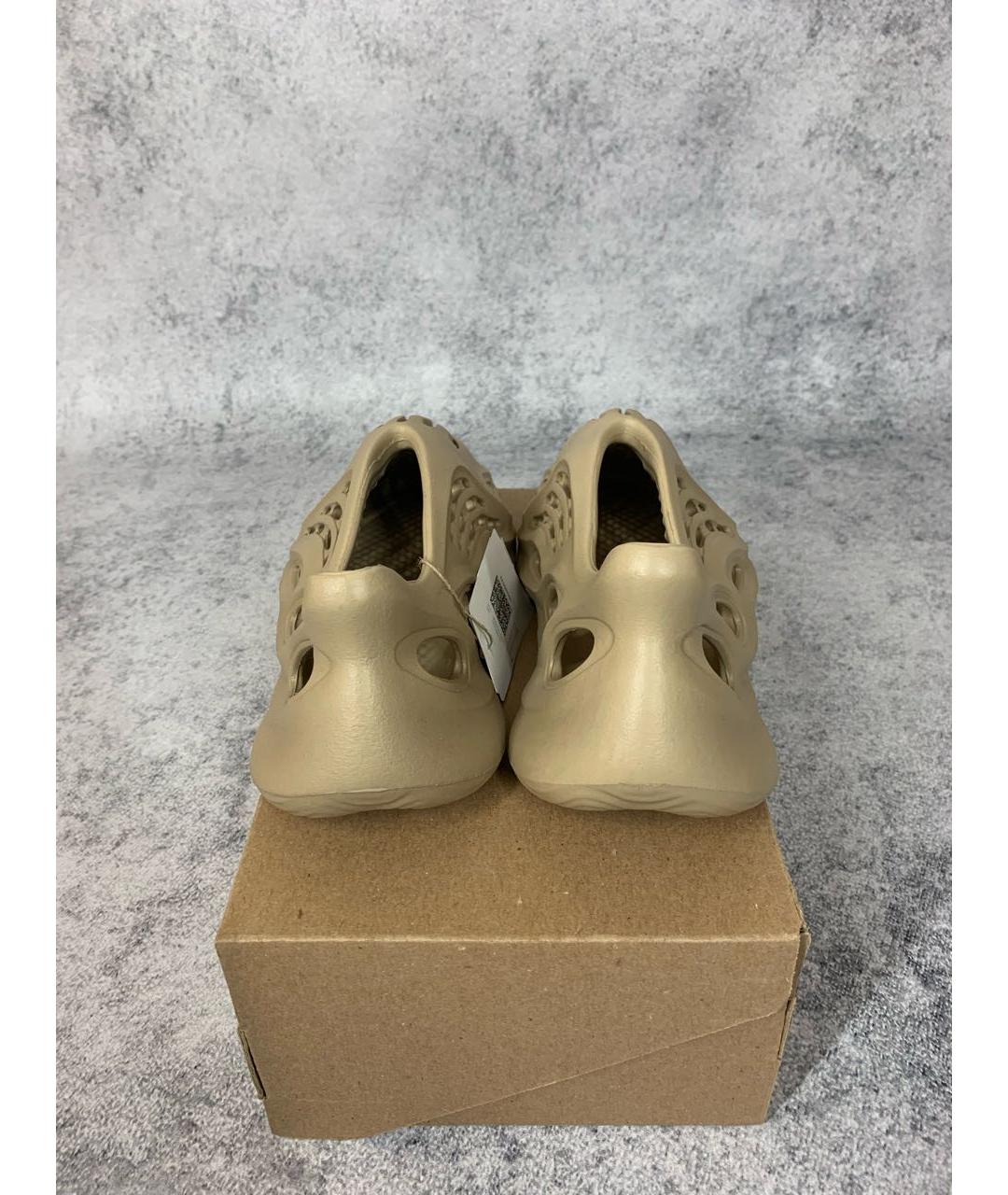 ADIDAS YEEZY Бежевые резиновые сандалии, фото 4