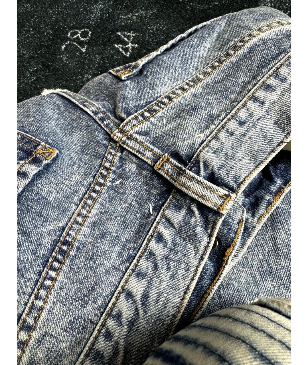 MAISON MARGIELA Голубые прямые джинсы, фото 4