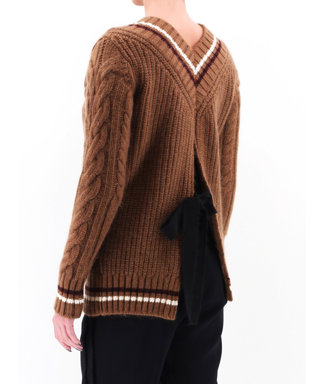 NO. 21 Коричневый шерстяной джемпер / свитер, фото 3