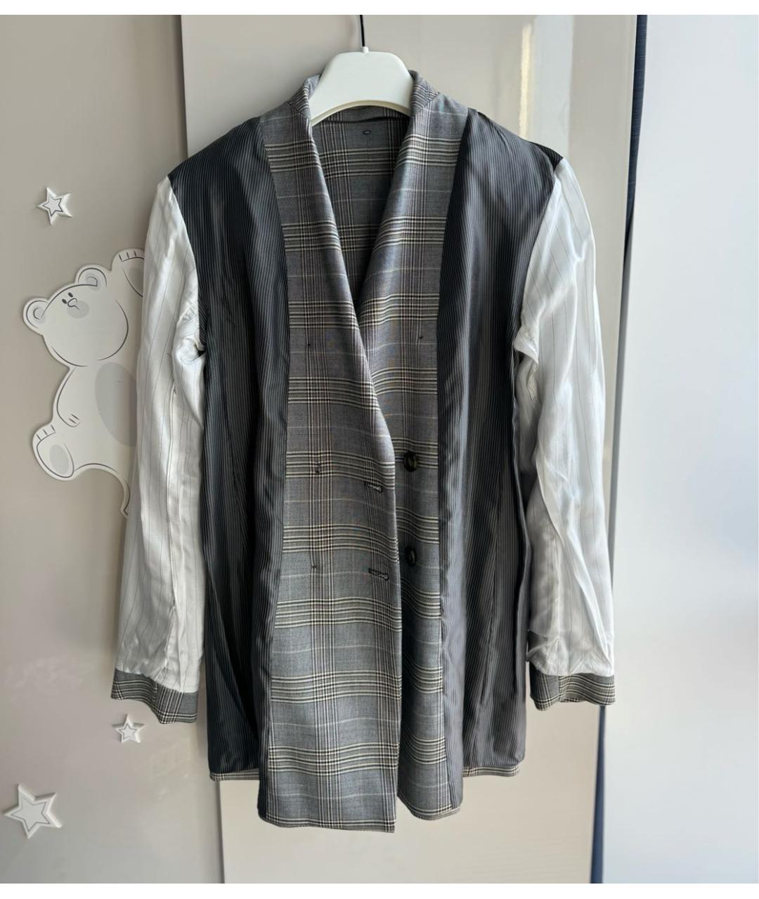 SPORT MAX CODE Серый полиэстеровый жакет/пиджак, фото 6