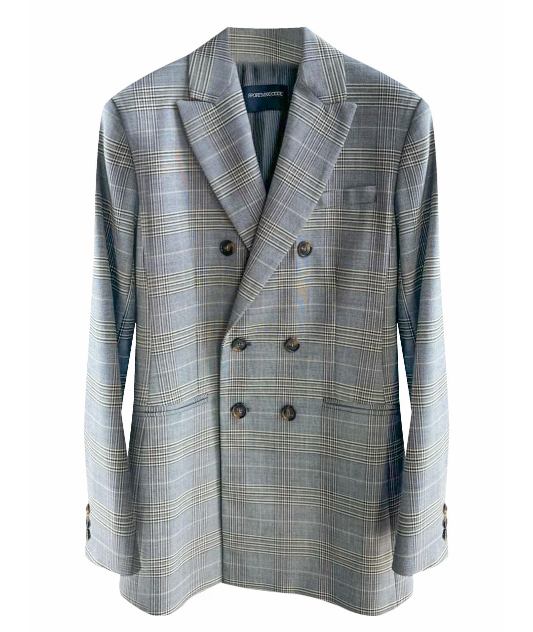 SPORT MAX CODE Серый полиэстеровый жакет/пиджак, фото 1