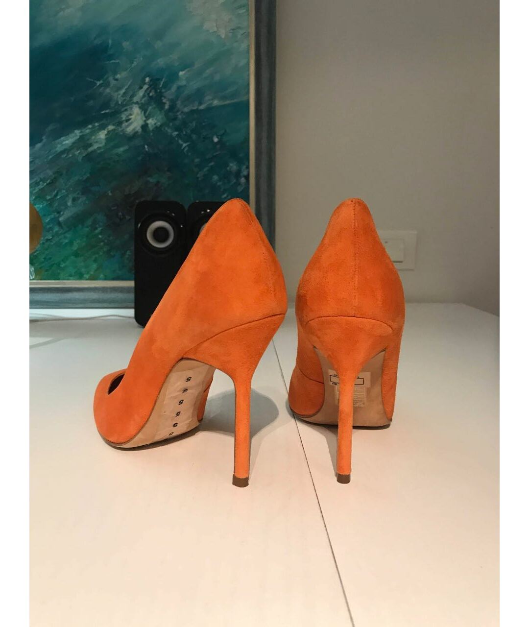CAROLINA HERRERA Оранжевое замшевые туфли, фото 2