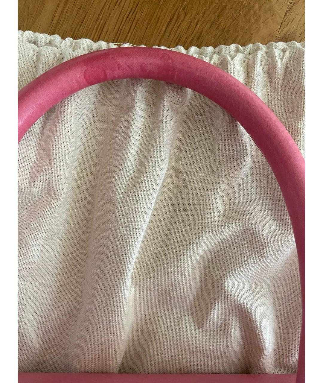 JACQUEMUS Розовая кожаная сумка тоут, фото 8