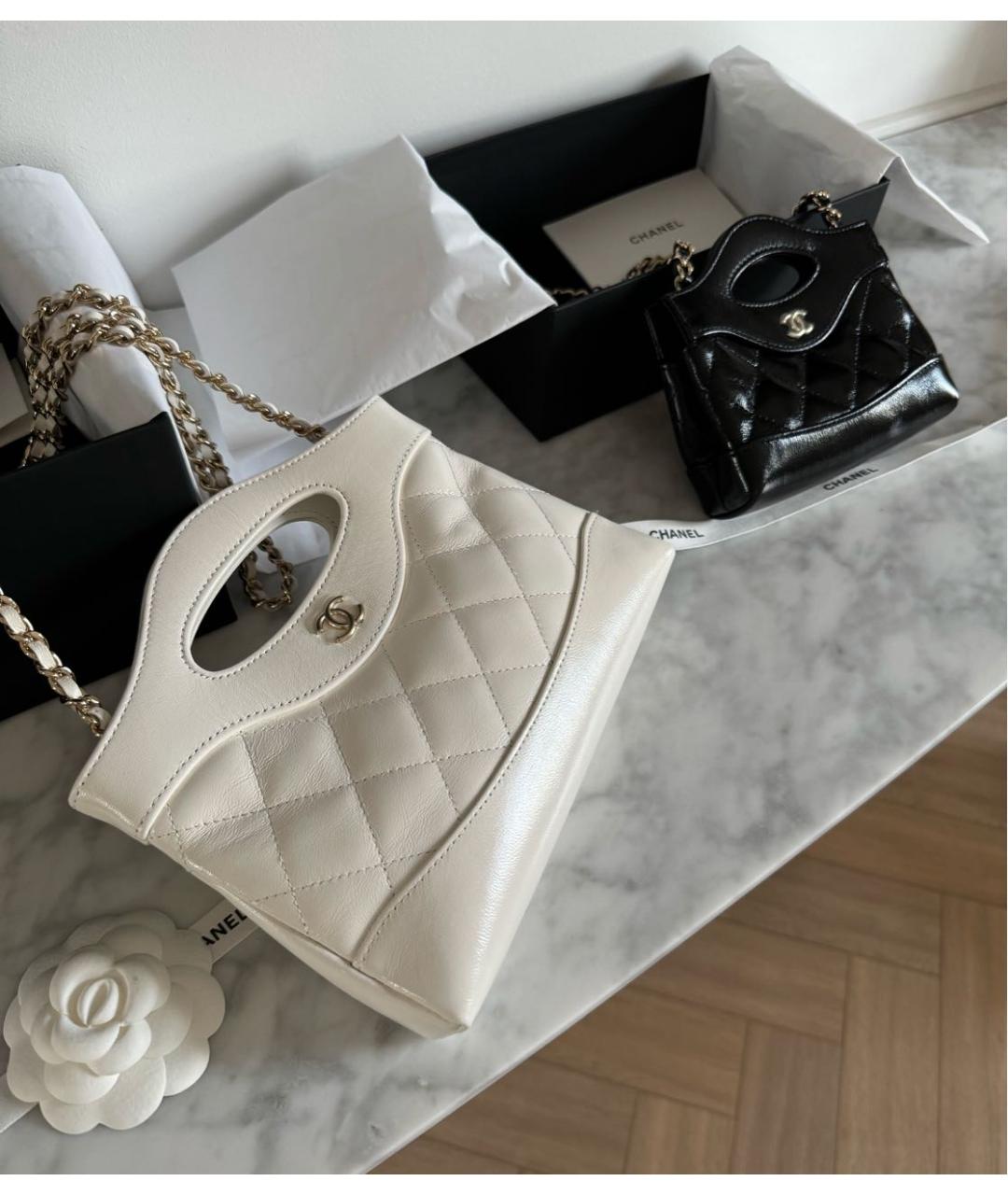 CHANEL Черная кожаная сумка через плечо, фото 4