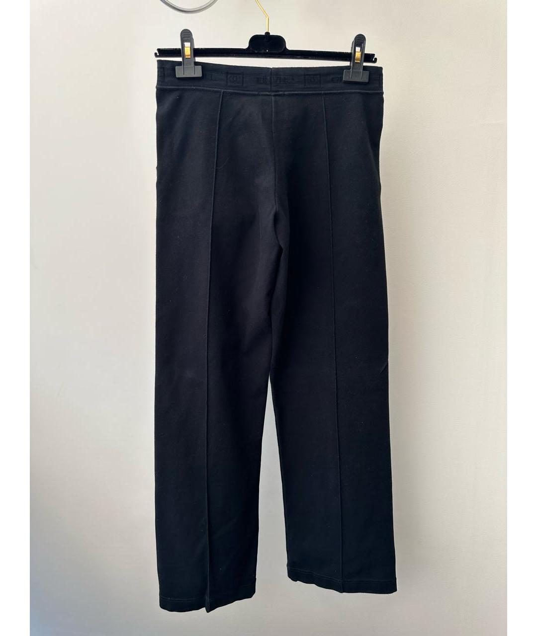 CHANEL Черные хлопко-эластановые спортивные брюки и шорты, фото 2