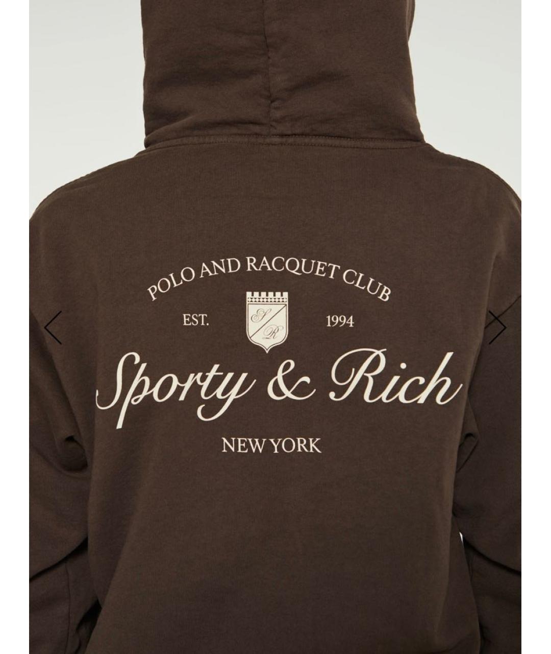 SPORTY AND RICH Коричневый хлопковый спортивные костюмы, фото 4