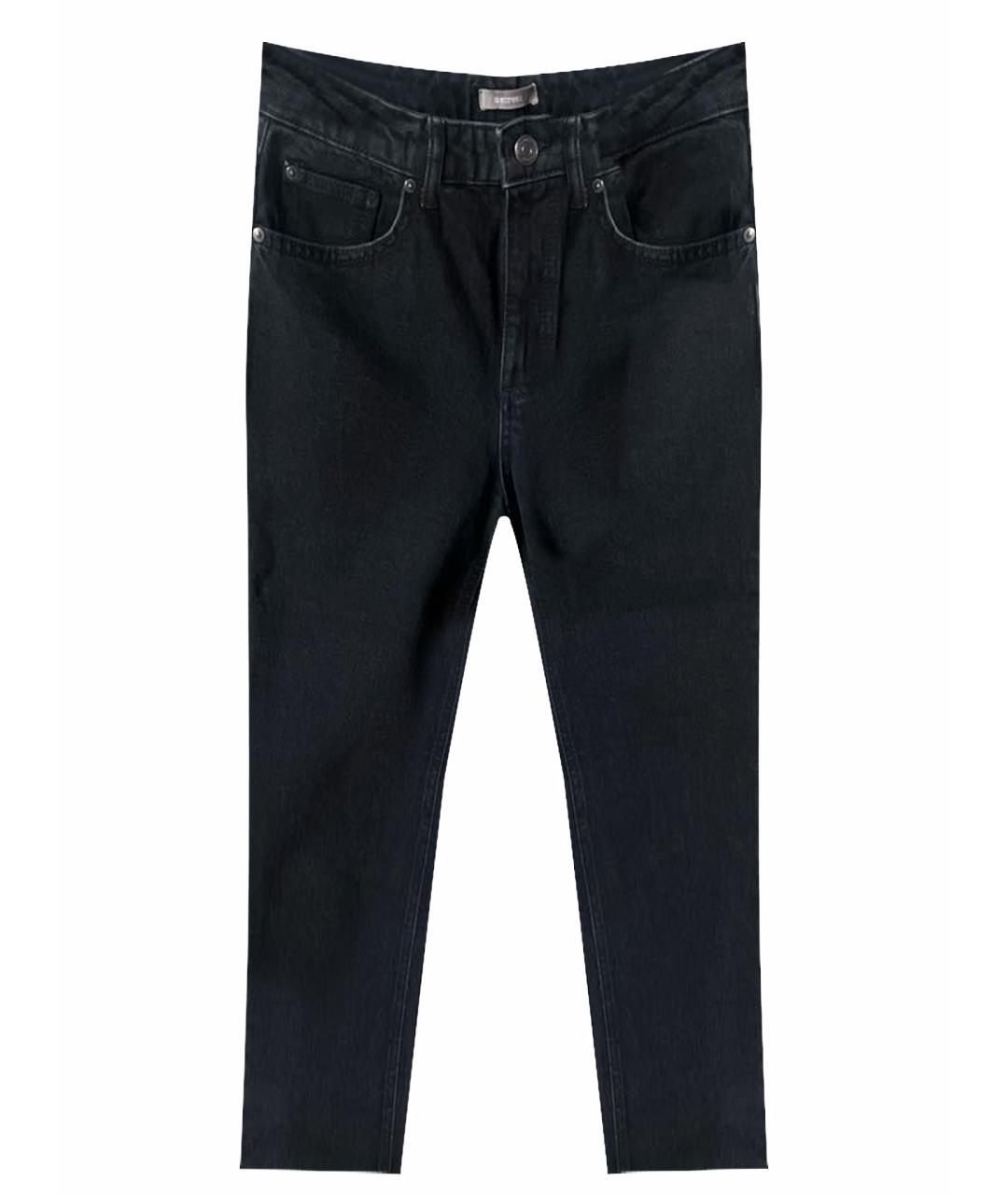 12 STOREEZ Черные хлопковые джинсы слим, фото 1