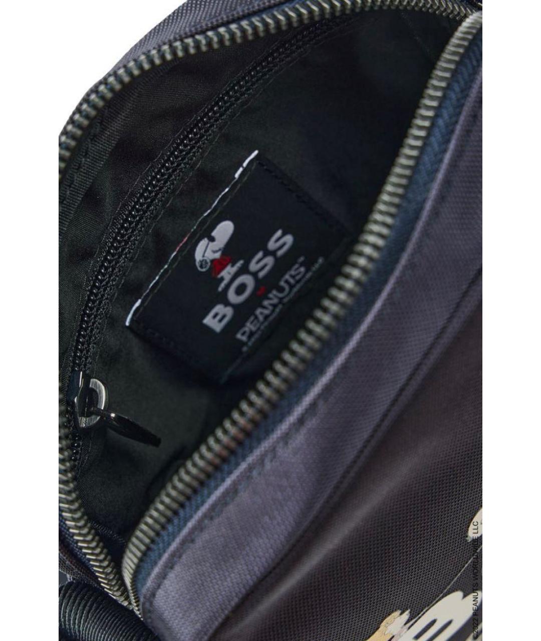 HUGO BOSS Темно-синяя тканевая сумка на плечо, фото 5