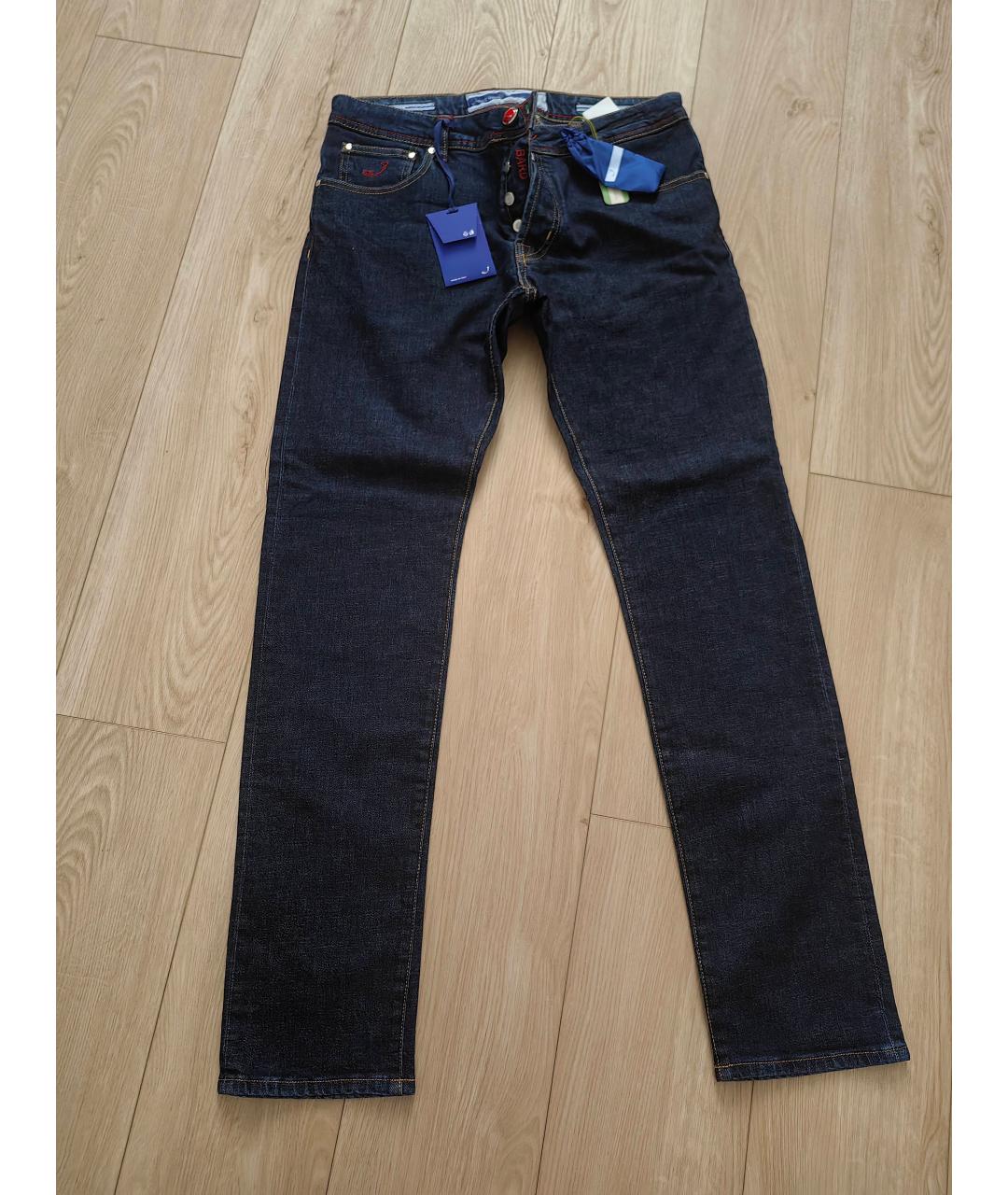 JACOB COHEN Синие хлопковые прямые джинсы, фото 5